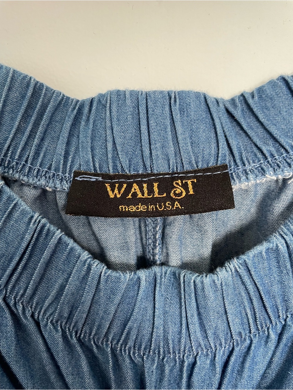 Lightweight Blue Off-Shoulder Midi Dress with Tie Waist - Picture 3 of 3